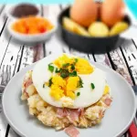 Desayuno Saludable con Patatas, Jamón y Avena