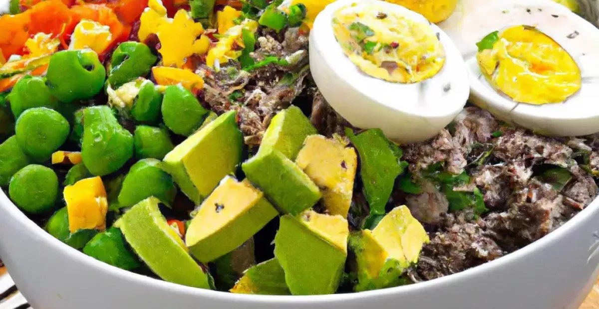 Ensalada de Aguacate, Quinoa, Zanahoria y Pasta