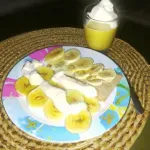 Postre de Harina, Yogurt, Plátano y Calabaza