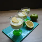 Postre de Manzana con Yogurt y Leche