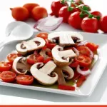 Receta de Carne con Champiñones, Tomates, Guisantes