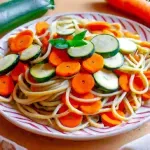 Receta de Espaguetis con Calabacín, Zanahoria y Espárragos