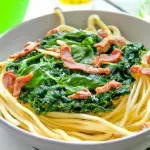 Receta de Espaguetis con Espinacas, Pimientos y Carne