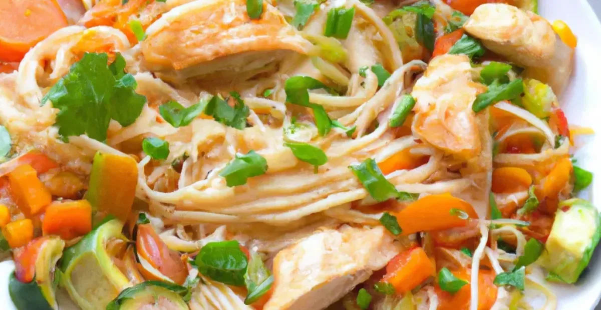 Receta de Espaguetis con Pollo, Calabacín y Zanahoria