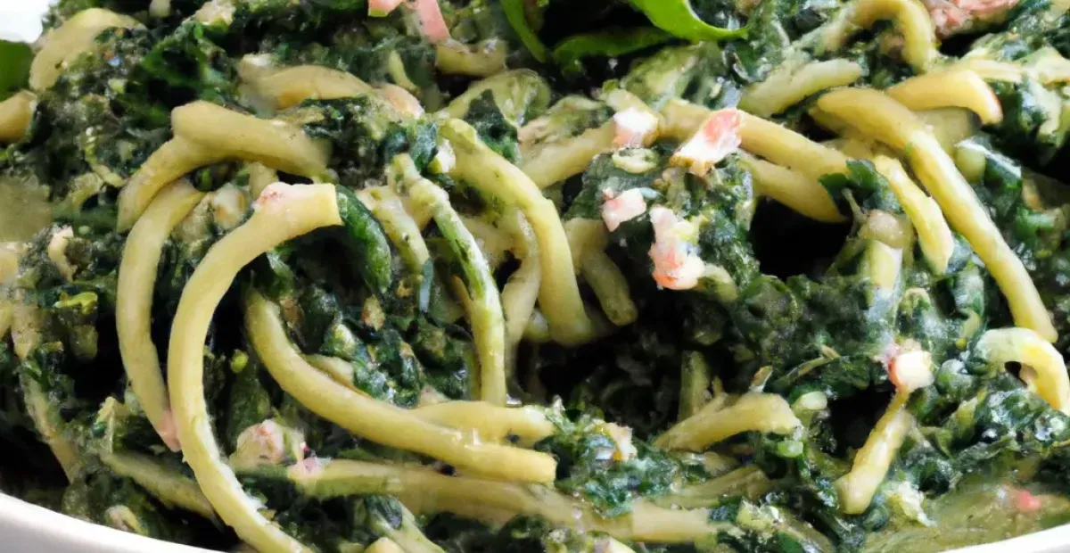 Receta de Espinacas, Lentejas y Espaguetti