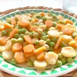Receta de Patatas con Garbanzos, Guisantes, y Zanahoria