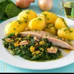 Receta de Pescado con Espinacas, Brócoli y Patatas